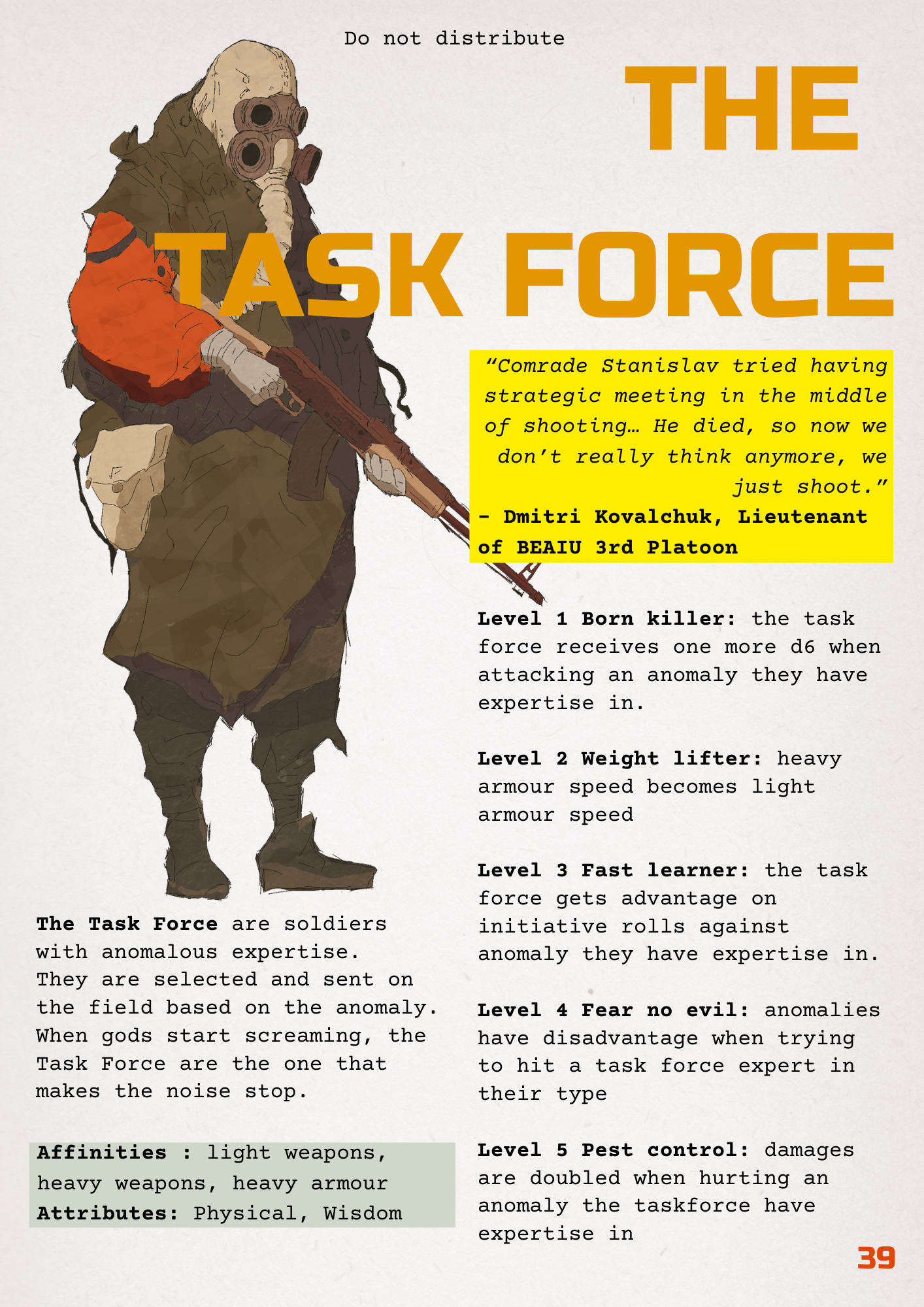 EXH. 02 — TASK FORCE CLASS SHEET